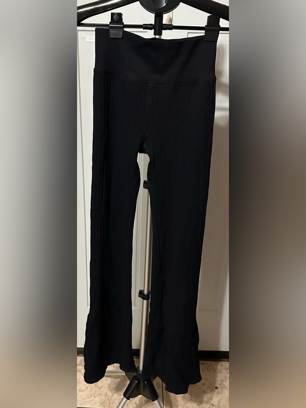 PINK Victoria's Secret by Victoria's Secret Black woman’s bell bottom leggings